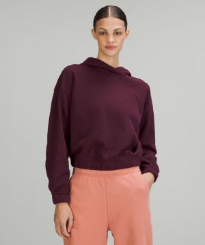 Lululemon Relaxed Cropped Hoodie Hoodie Dam Cassis | EBGM-28705