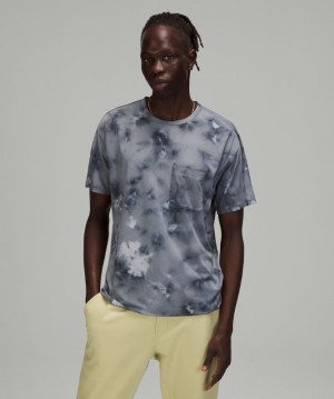 Lululemon Relaxed Mesh Pocketed Short Sleeve Shirt Blast Herr Vita Svarta | BUTG-45876