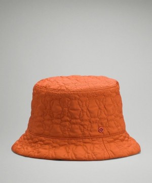Lululemon Reversible Quilted Bucket Hat Hatt Accessories Orange | XHNU-17082