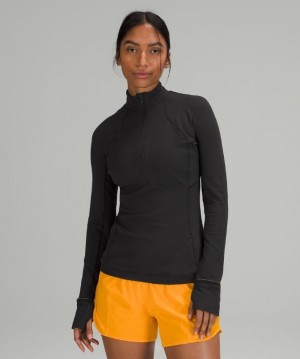 Lululemon Rulu Run 1/2 Zip Tröjor Dam Svarta | JWYK-60425