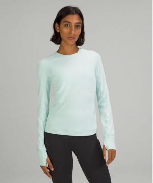 Lululemon Rulu Run Long Sleeve Blast Dam Mintgröna | CMZH-65728