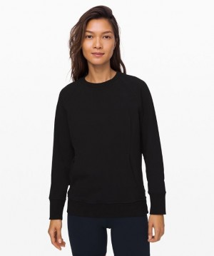 Lululemon Scuba Crew Tröjor Dam Svarta | IFLH-65170