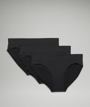 Lululemon Seamless Bikini 3P Underkläder Dam Svarta Svarta Svarta | FGTD-36092