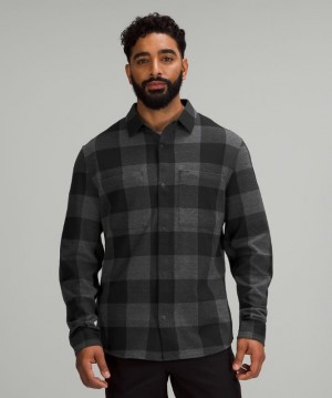 Lululemon Soft Knit Overshirt Blast Herr Svarta Mörkgrå | SFZL-07891