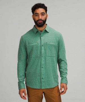 Lululemon Soft Knit Overshirt Blast Herr Gröna | FAPV-73261