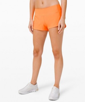 Lululemon Speed Up Low-Rise Lined Short 2.5 Shorts Dam Orange | LQWR-53186