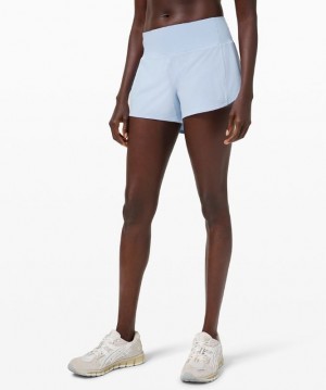 Lululemon Speed Up MR Short 4 Lined Shorts Dam Blå Beige | NSFD-19654