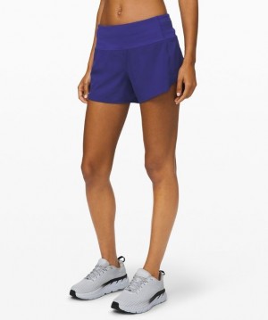 Lululemon Speed Up MR Short 4 Lined Shorts Dam Larkspur | KSFY-97562