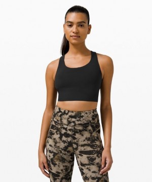 Lululemon Stash It Bra Medium Support Sport BH Dam Svarta | DLGO-90526