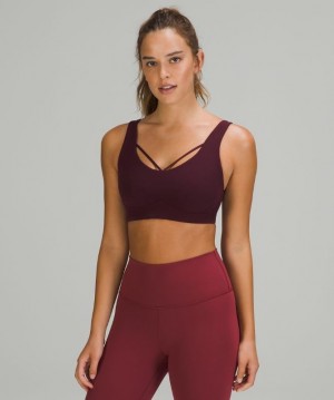 Lululemon Strappy Nulu Yoga Bra Light Support, C/D Cup Sport BH Dam Cassis | DMWN-84012