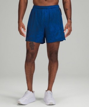 Lululemon Surge Short 6 Lined Shorts Herr Blå Marinblå | QXGU-90836