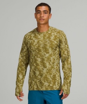 Lululemon Surge Warm Long Sleeve Shirt Blast Herr Gröna | QIKC-30625