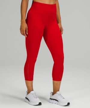 Lululemon Swift Speed High-Rise Crop 23 Leggings Dam Mörkröda | NCKO-07516