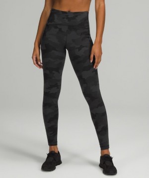 Lululemon Swift Speed High-Rise Tight 28 Brushed Luxtreme Leggings Dam Camo Svarta Olika Färger | FBGL-72156