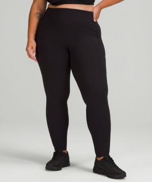 Lululemon Swift Speed High-Rise Tight 28 Brushed Luxtreme Leggings Dam Svarta | BUVI-62574