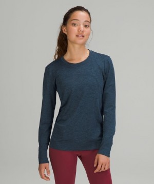 Lululemon Swiftly Relaxed Long Sleeve Blast Dam Marinblå Blå | WKOY-85271