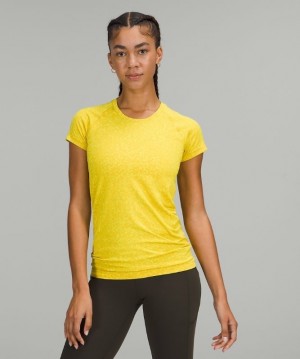 Lululemon Swiftly Tech Short Sleeve 2.0 Blast Dam Gula | YRMI-01438