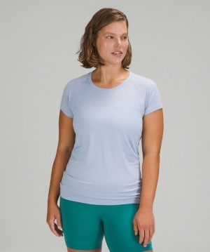 Lululemon Swiftly Tech Short Sleeve 2.0 Blast Dam Blå Beige Blå Beige | FXKR-92673