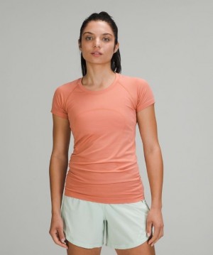 Lululemon Swiftly Tech Short Sleeve 2.0 Blast Dam Rosa Rosa | BXCM-47638