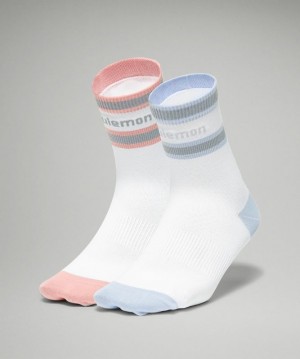 Lululemon Tale To Tell Quarter Sock 2 Pack Strumpor Accessories Vita Rosa Blå Beige | LOJM-02937