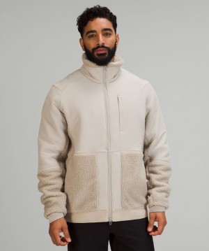 Lululemon Textured Fleece Jacket Jackor Herr Beige | BAQT-25049