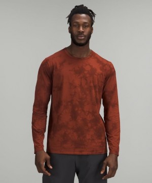 Lululemon The Fundamental Long Sleeve Shirt Blast Herr Bruna | KJWF-03912