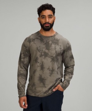 Lululemon The Fundamental Long Sleeve Shirt Blast Herr New Tide Shibori Rover | IRTD-54769