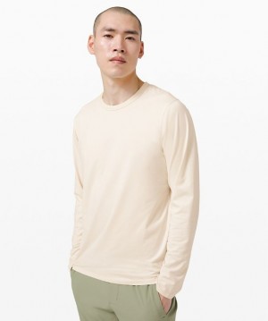 Lululemon The Fundamental Long Sleeve Shirt Blast Herr Vita | CKOI-97084