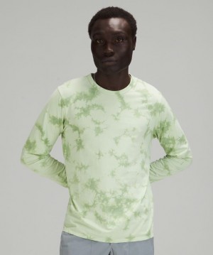 Lululemon The Fundamental Long Sleeve Shirt Blast Herr Mintgröna | ADSG-45638