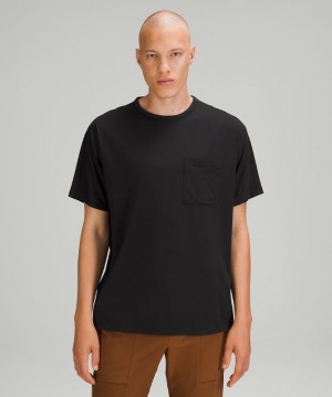 Lululemon The Fundamental Pocket T-Shirt Blast Herr Svarta | RDEJ-80453