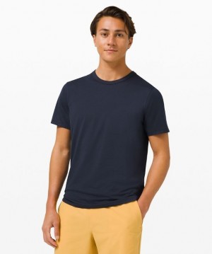 Lululemon The Fundamental T Blast Herr Marinblå | QCKM-37901