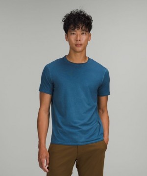Lululemon The Fundamental T Wash Blast Herr Turkos Blå | VXGC-08497