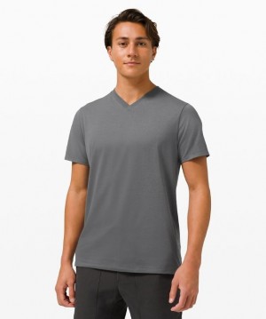 Lululemon The Fundamental V-Neck T-Shirt Blast Herr Anchor | CKLD-57843