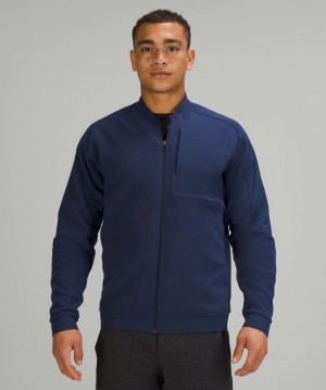 Lululemon Thick Fleece Bomber Jackor Herr Night Sea | JWGN-05742