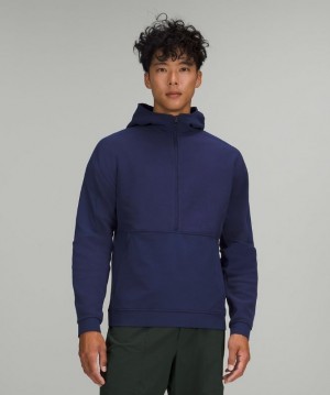 Lululemon Thick Fleece Half-Zip Tröjor Herr Night Sea | UHSE-13476