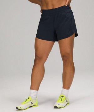 Lululemon Track That Mid-Rise Short 5 Lined Shorts Dam Marinblå | UERP-05382