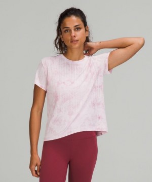Lululemon Train to Be SS Blast Dam Tvätt Rosa Grå Bruna | SYBF-85196