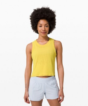 Lululemon Train to Be Tank Top Stripe Blast Dam Soleil | JPFV-12096