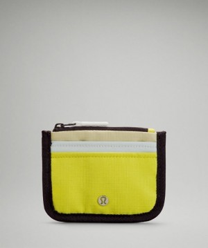 Lululemon True Identity Card Case Väskor Accessories Gula Gröna | WUCV-43856