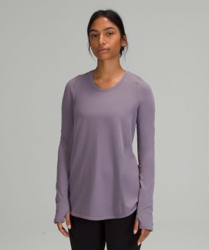 Lululemon Tuck and Flow Long Sleeve Shirt Blast Dam Lavendel | NBDC-15673