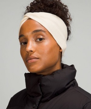 Lululemon Twist Knit Ear Warmer Hatt Accessories Vita | QTNU-83461