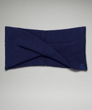 Lululemon Twist Knit Ear Warmer Hatt Accessories Night Sea | MCAN-92081