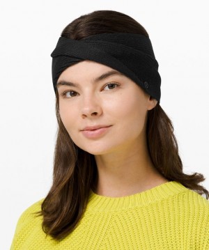 Lululemon Twist Knit Ear Warmer Hatt Accessories Svarta | CALY-85936
