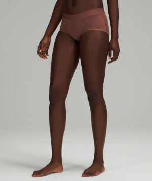 Lululemon UnderEase Mid-Rise Boyshort Underwear Underkläder Dam Smoky Topaz | UPWY-52301
