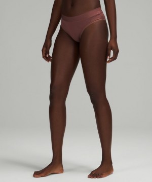 Lululemon UnderEase Mid-Rise Cheeky Bikini Underwear Underkläder Dam Smoky Topaz | JUPS-60971