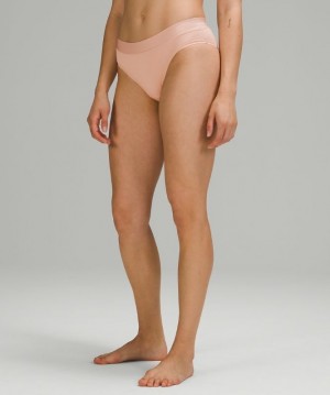 Lululemon UnderEase Mid-Rise Cheeky Bikini Underwear Underkläder Dam Misty Shell | DKXJ-29681
