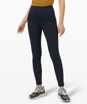 Lululemon Wunder Lounge SHR Tight Leggings Dam Marinblå | YZCU-35971