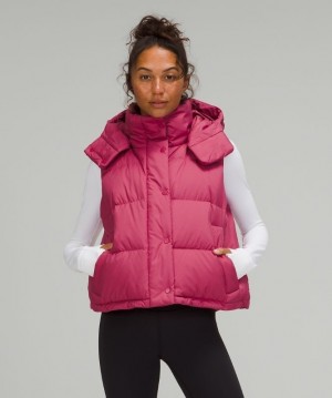 Lululemon Wunder Puff Crop Vest Jackor Dam Rosa | MDVJ-51603