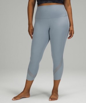 Lululemon Wunder Under Scalloped Hem High-Rise Crop 23 Leggings Dam Chambray | YRVN-25491