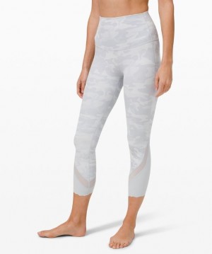 Lululemon Wunder Under Scalloped Hem High-Rise Crop 23 Leggings Dam Camo Vita | FREC-40179